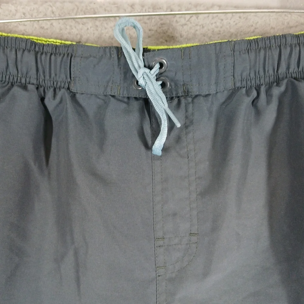 Nike Swim Trunks Board Shorts Lined Mesh Colorblock Size XXL Dark Grey‎
